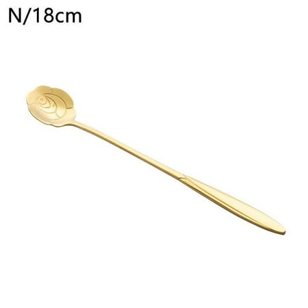 

Stainless Steel Rose Coffee Spoon Christmas Gift Tableware Decoration I7F9