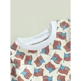 thumbnail image 5 of Wassery 4th of July Baby Girls Independence Day Outfits Flag Print Short Sleeve Crew Neck T-shirt and Drawstring Shorts 2Pcs Toddler Summer Casual Clothes Set 3M-4T, 5 of 8