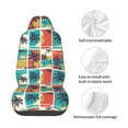thumbnail image 4 of Wukai Colorful Hawaii Palms Full Set Car Seat Covers with Soft Padding Universal Auto Front Seats Protector and Cushion Mat, 4 of 5