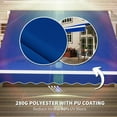 thumbnail image 6 of Barara King Patio Awning Sunshade Shelter,Patio Retractable Sun Shade,8' x 6.6' Patio Retractable Awning, Manual Exterior Sun Shade Deck Window Cover, Blue, 6 of 11