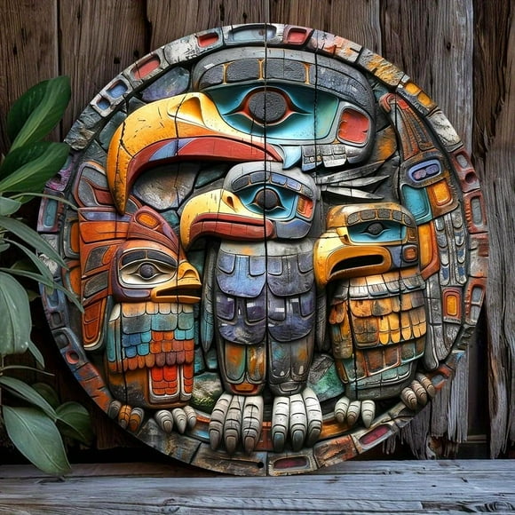 8x8 Inch Spring 2D Effects Aluminum Metal Sign Apartment Decor Men Gifts Totem Poles Of Theme Decoration B425