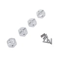 thumbnail image 1 of Juego de 4 adaptadores de conversión de eje hexagonal de rueda de coche RC Sunnimix Adaptador hexagonal para cubo de rueda Plata, 1 of 5