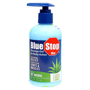 Blue Stop Max® Massage Gel for Muscle and Joint Discomfort- 8 oz Pump Bottle - Safe Relief for Every Ache, Every Day