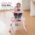 thumbnail image 6 of Babyeap 8-in-1 Baby High Chair, Feeding Chair, Table & Chair Set, Convertible Design for Babies & Toddlers,Pink, 6 of 13