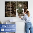 thumbnail image 5 of 8 Pack Art Acoustic Panels Fantasy Forest Aesthetic Witchy Fairy Mushroom Moon Vintage Library Self Adhesive Sound Absorbing Panels for Home Office Studio Media Room 48"x32", 5 of 7