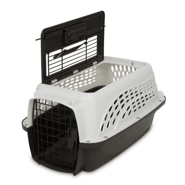 Basics 2-Door Top Load Hard-Sided Dog and Cat Kennel Travel Carrier,  23-Inch 