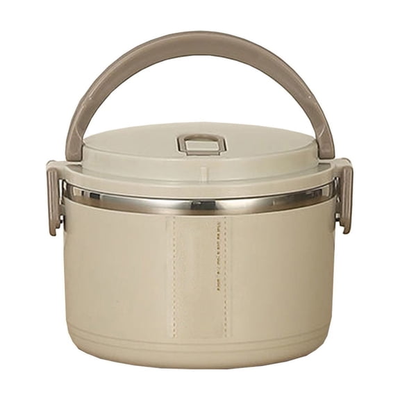 Bento Lunch Box Stainless Steel Insulated 1000 ML with Removable Inner Liner and Utensil. Double Lid Leak-Proof Design for Soup. Microwave Safe for Heating