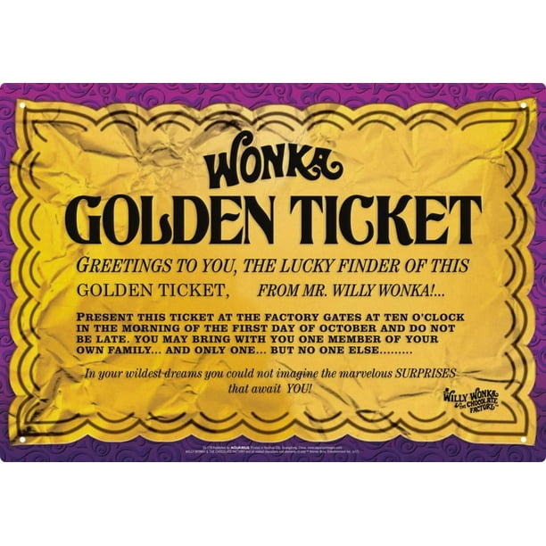 Willy Wonka S Golden Ticket Template