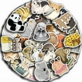 thumbnail image 2 of 50Pcs Mixed Animals Rabbit Panda Cat Sticker Aesthetic Diy Korean Stationery Dec, 2 of 6