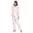 thumbnail image 3 of Casual Nights Women's Flannel Long Sleeve Button Down Pajama Set, 3 of 5