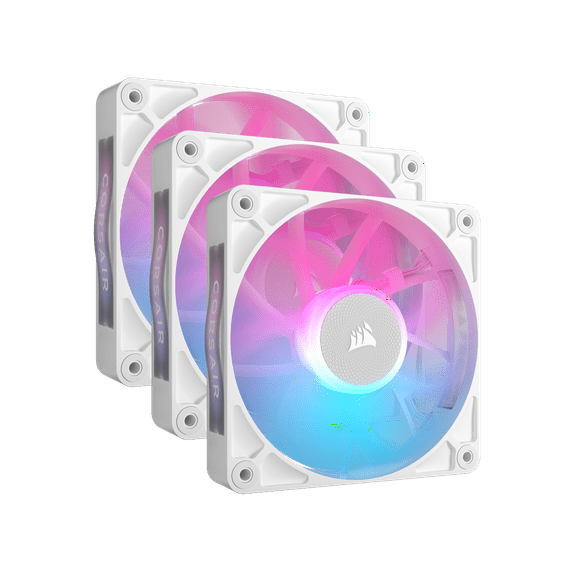 CORSAIR RX RGB Series, iCUE LINK RX120 RGB White, 120mm Fan, Triple Pack