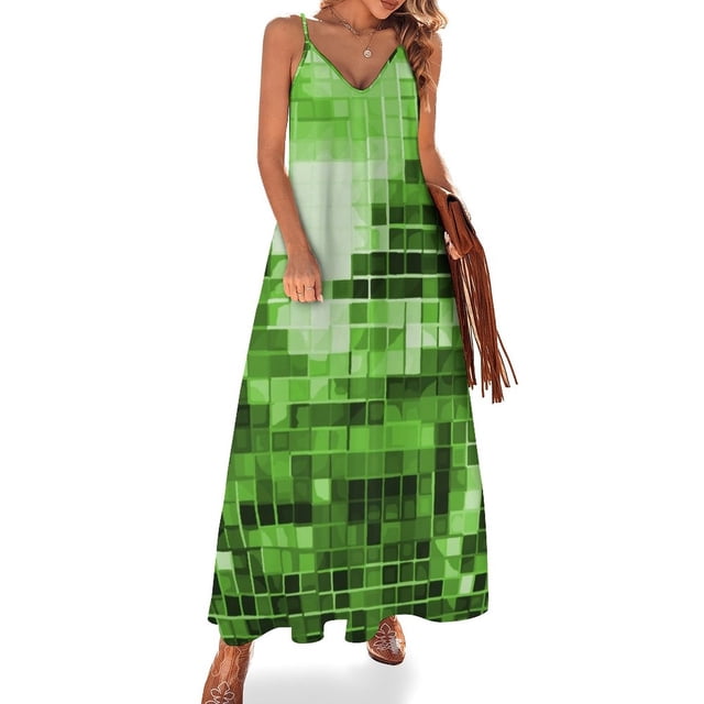 Vestido sin mangas con estampado de cuadros en blanco, rojo y amarillo de los años 60 Vestidos de verano para mujer Vestido de verano para mujer