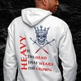 thumbnail image 2 of Premium Pullover Hoodie - Heavy Lies The Crown, 2 of 5