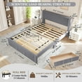 thumbnail image 2 of FelixKing Full Size Bed Frame with 4 Storage Drawers, Upholstered Platform Bed with Headboard, Heavy Duty Wood Slats, Noise-Free, No Box Spring Needed, Easy Assembly, Gray, 2 of 6