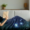 thumbnail image 3 of Virgo Soft Flannel Fleece Blanket, Virgo Constellation Alignment of Stars Universe Themed Galactic Illustration, Cozy Plush for Indoor and Outdoor Use, 50" x 60", Indigo Blue White, by Ambesonne, 3 of 5