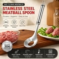 thumbnail image 3 of 2027 New 304 Stainless Steel Meatball Maker, Meatball Maker Spoon,Meatball Spoons,Stainless Steel Meatball Maker Spoon with Hole Convenient Storage Design Long Handle Spoon for Kitchen(A), 3 of 8