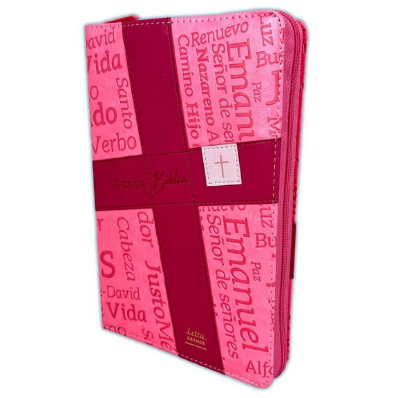 Biblia para Mujer Letra Grande 12 puntos con Cierre RV1960 con indice - Nombres de Jesus