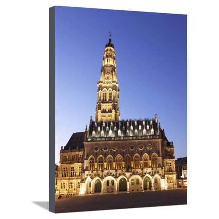 Gothic Town Hall (Hotel De Ville) and Belfry Tower, UNESCO World Heritage Site, Petite Place (Place Stretched Canvas Print Wall Art By Stuart Forster