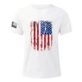 thumbnail image 5 of Gvdentm Mens Shirts USA Flag 4th of July Independence Day American Flag Men's Tee Shirt A07-White,M, 5 of 5