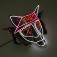thumbnail image 3 of Party Mask Mr & Mrs Wolf Light up Mask Half Face Mask Costume Mask for Halloween, 3 of 10