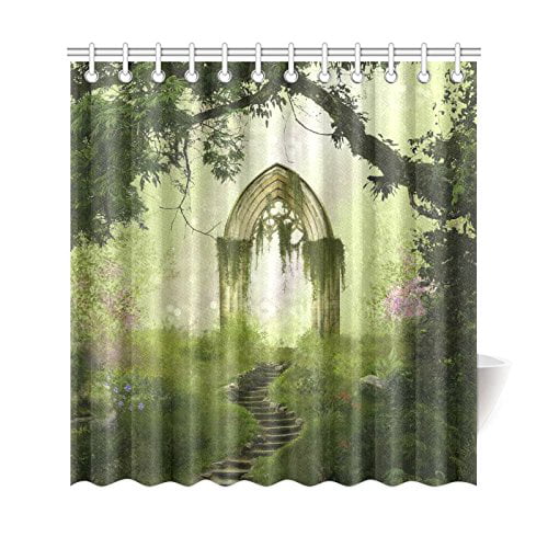 Details about   Misty Forest Road Shower Curtain Waterproof Fabric Bathroom Decor Set 71In 