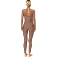 thumbnail image 2 of Alvivi Womens Long Sleeve Gymnastics Leotard Dance One Piece Figure Ice Skating Jumpsuit Dancewear Dusty Pink L, 2 of 7