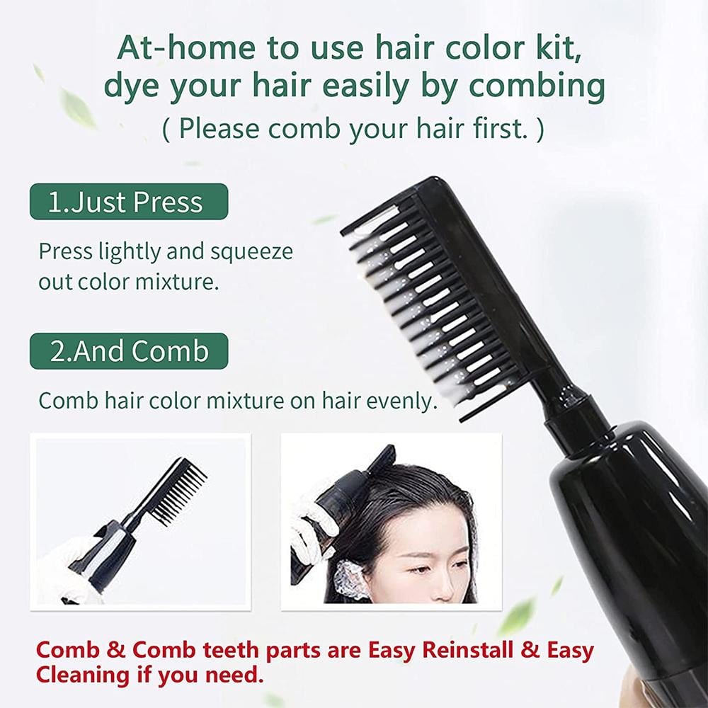 Ustar Hair Color Permanent Hair Dye Cream with Comb Applicator Ammonia-Free - Burgundy