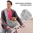 thumbnail image 3 of Katieovy Dog Sling Carriers for small dogs cats,Ultra Breathable Reversible pet carrying bag for Travel,Gray, 3 of 6