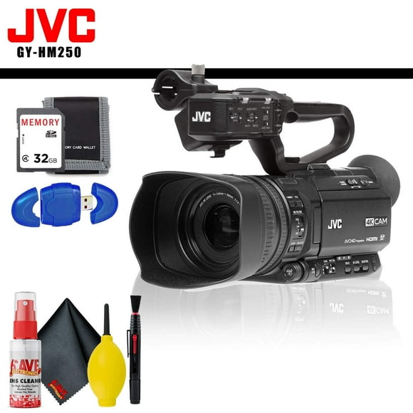 JVC UHD 4K Camcorder with Built-in Graphics + Memory Card Kit