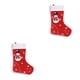 thumbnail image 3 of Ounissouiy Medias de Navidad Santa Claus copo de nieve colgando calcetines de Navidad adorno de árbol de chimenea saco de Año Nuevo tela no Type2 NO2, 3 of 6
