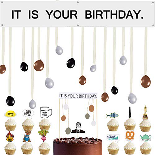 It Is Your Birthday Banner The Office Dwight Theme Infamous Husband