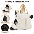 thumbnail image 2 of Pickleball Tote Bag for Women with Shoe Compartment, Fits 2 Paddles,PB01, 2 of 7