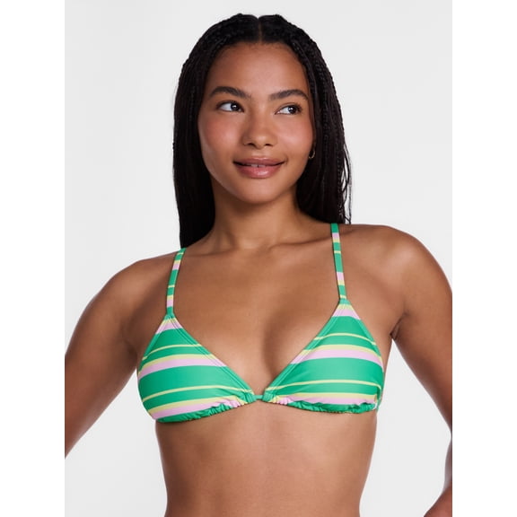 No Boundaries Triangle Halter Bikini Top, Women’s XXS-XXL
