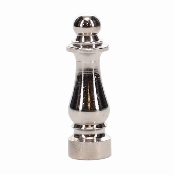 B&P Lamp® 1-1/2 Inch Nickel Plated Finial, 1/4-27F