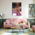 thumbnail image 2 of 3Pcs Pink Fashion Black Girl Canvas Wall Art African American Black Woman Wall Decor Pictures Gorgeous Black Girl Posters Prints for Living Room Bedroom Artwork Home Decoration Unframed, 2 of 6