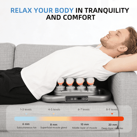 24 Head Full Body Massage Gun - Targeted Deep Tissue Percussion Massager Electric Handheld for Back Shoulder Neck Pain Relief 9 Modes