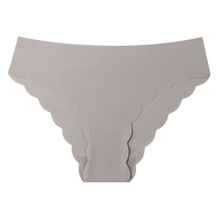 Seamless Underwear for Women No Show Ice Silk Bikini Breathable Hipster Wavy Sides Invisibles Panties