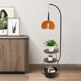 thumbnail image 4 of Modern Multifunctional Floor Lamp, Standing Lamps With 2 Trays And 1 Storage Bin, Decorative Standing Light, 4 of 10
