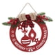 thumbnail image 2 of Letrero de Navidad de madera textura clara antidecoloración letrero de bienvenida colgante de Navidad rojo para vacaciones decoración del hogar ANGGREK Otros, 2 of 8