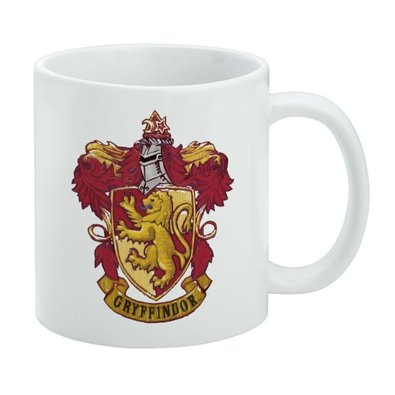 Harry Potter Gryffindor Painted Crest White Mug