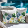 thumbnail image 4 of Decorative Throw Pillow Covers 20x20 Inch Set of 2 Green Blue Yellow Pink Plant Home Decor Pillow Cases for Couch, Watercolor Plant Cushion Case for Living Room Bedroom Bed Car Chair, 4 of 9