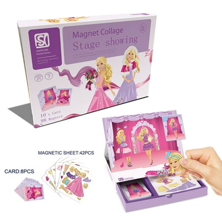 DIY Educational Kids Creative Magnetic Collage Play Set - Stage
