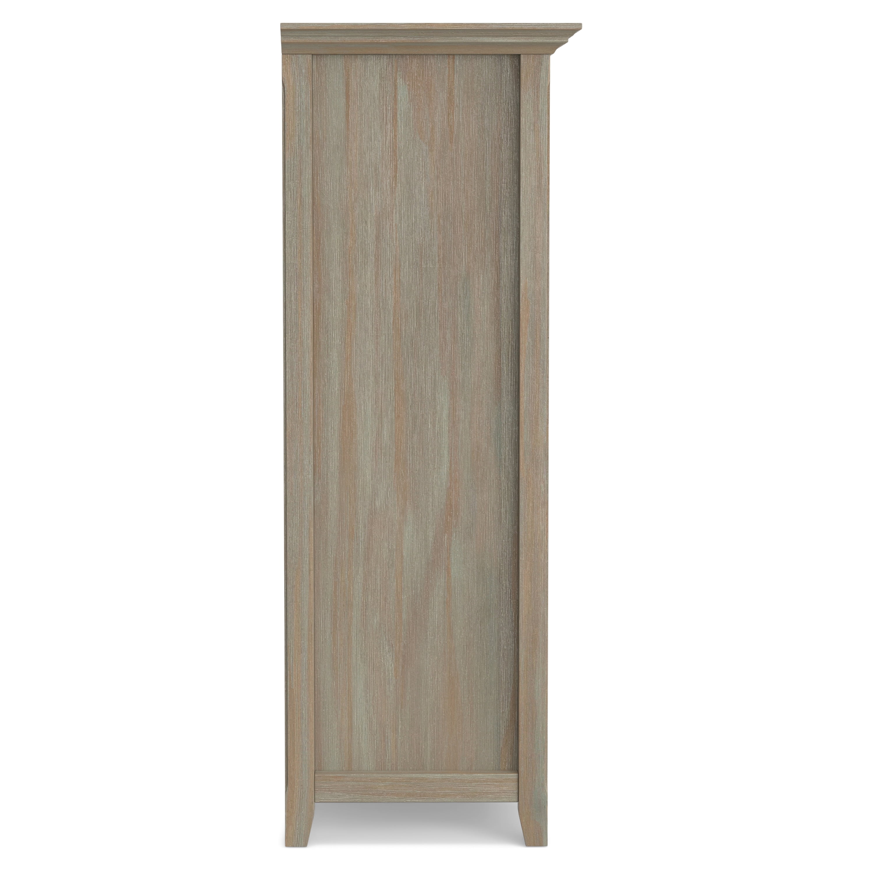 Simpli Home Amherst SOLID WOOD 44 inch x 44 inch Transitional Multi Cube Bookcase and Storage Unit in Distressed Grey