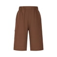 thumbnail image 6 of jiaxiM Capri Pants for Women Cotton Linen High Waisted Pants Dressy Casual Elastic Waist Cropped Trousers Summer Breathable Clothes with Pocket, 6 of 8