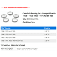 thumbnail image 2 of Camshaft Bearing Set - Compatible with 1958 - 1963, 1965 - 1976 Ford F-100 1959 1960 1961 1962 1966 1967 1968 1969 1970 1971 1972 1973 1974 1975, 2 of 2