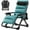 Chair With Linen Green Mattress, variant on ABORON Ice Silk Zero Gravity Chair, Zero Gravity Lounge Chair with Headrest,Cup Holder,Reclining Patio Folding Lawn Chair,Support 440 LBS