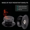 thumbnail image 5 of Eguiwyn Universal Heat Resistant Cookware Pot Lid Knob Replacement Easy Grip Handle for Pan and Casserole Repair, Black, 55*22mm, 5 of 6