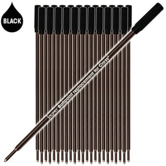 Jaymo Ricambio per Cross 8518 e Schmidt 635 – Misura 67 mm di lunghezza – D (D1) Standard Multifunzione Mini Penna a sfera Refill – 12 Nero