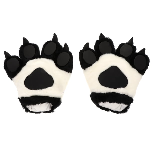 KAKOWELY 1 par de guantes de palma de animal, juguete de peluche, oso, tigre, disfraz de cosplay, guantes de pata