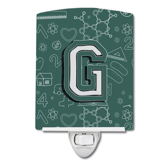 Letter G Back to School Initial Ceramic Night Light